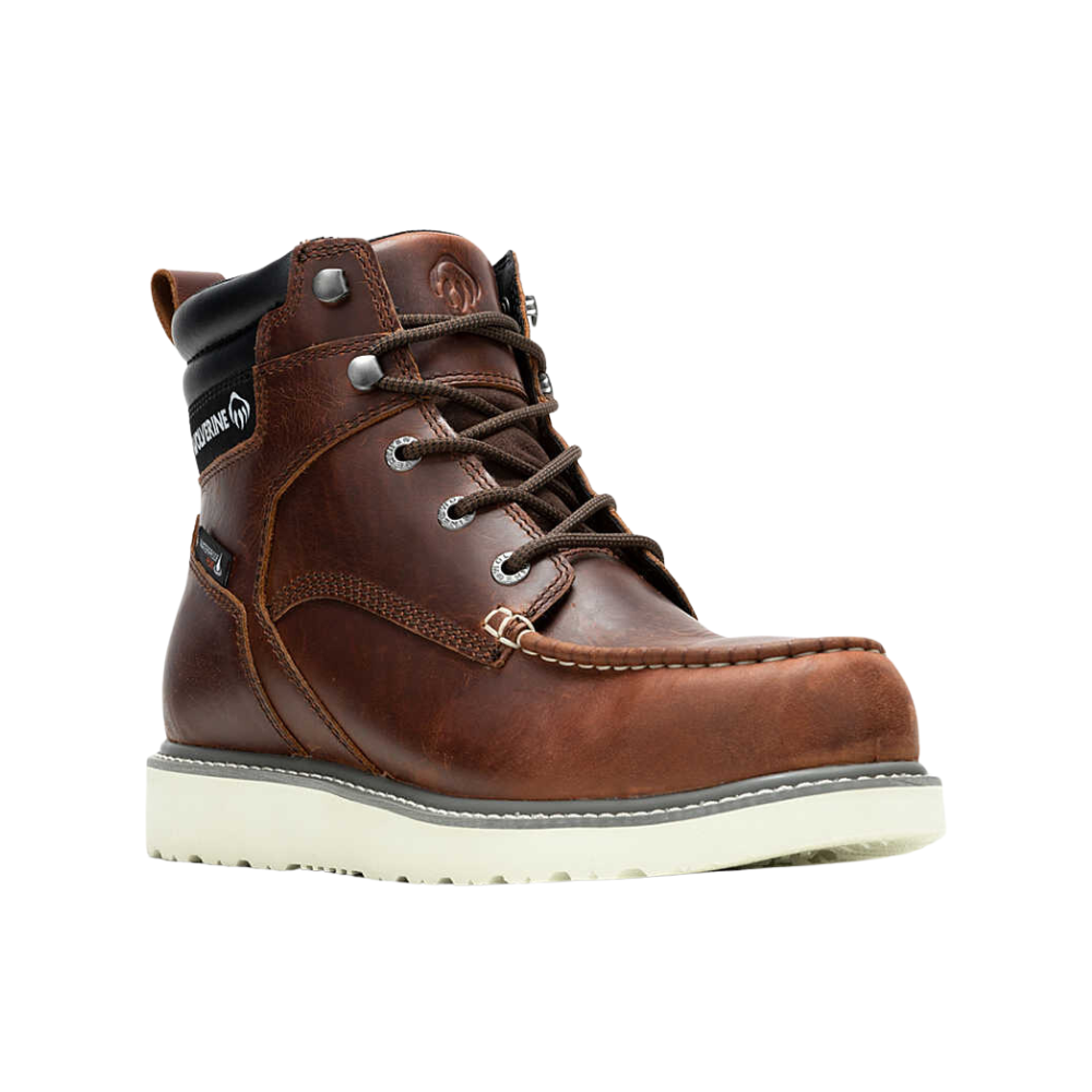Wolverine Men's Trade Wedge Waterproof Steel Toe 6" Construction Boot – Rust W231117