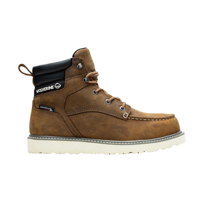 Wolverine Trade Wedge Waterproof Steel Toe 6" W231103 Work Boot – Durable, Slip-Resistant, Comfortable Safety Boot, Sudan Brown