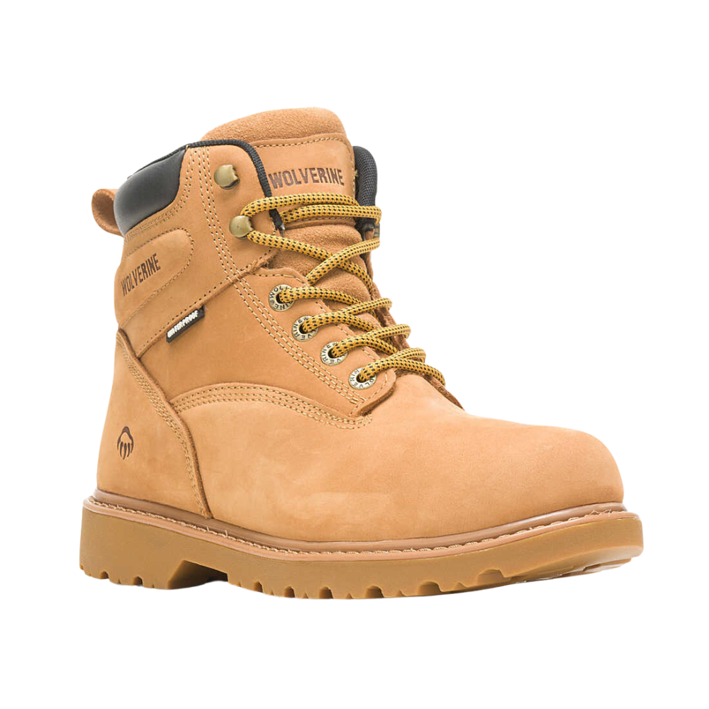 Wolverine Mens Floorhand 6" Waterproof Steel Toe Work Boots Wheat W10632
