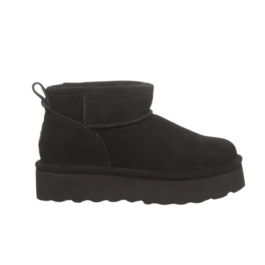 Bearpaw Women's Suede Retro Shorty Ankle Boot - Black