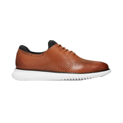 Cole Haan Men's 2.Zerogrand Laser Wingtip Oxford - Tan/Ivory, Wide