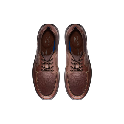 Clarks Bradley Walk Brown Tumbled Leather Mens Oxford Dress Shoe