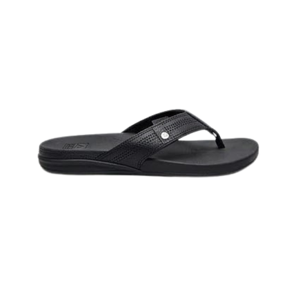 REEF Cushion Lux Men's Ultra Soft Cushion Premium Leather Strap Black