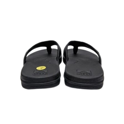 REEF Cushion Lux Men's Ultra Soft Cushion Premium Leather Strap Black
