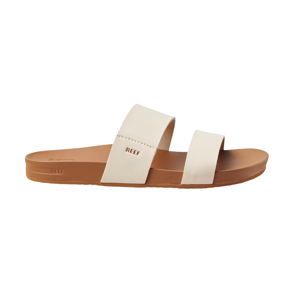 REEF Cushion Vista Women's Fashion Slide Sandal, Vintage - Ultra Soft Cushion Footbed, Vegan Leather Strap, Stylish Comfort Slides