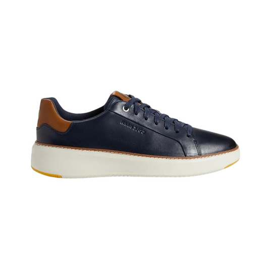 Cole Haan Men's Grandpro TopSpin Leather Sneaker Navy Blazer Wide
