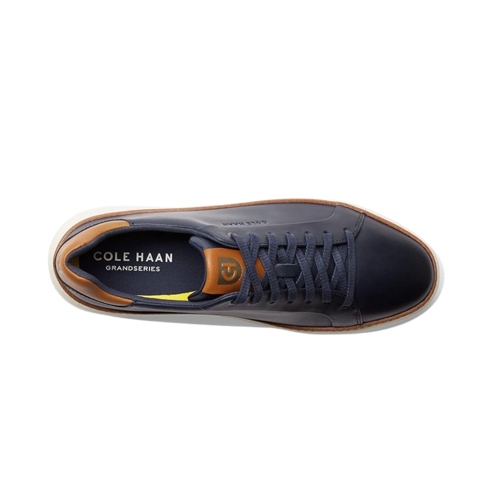 Cole Haan Men's Grandpro TopSpin Leather Sneaker Navy Blazer Wide