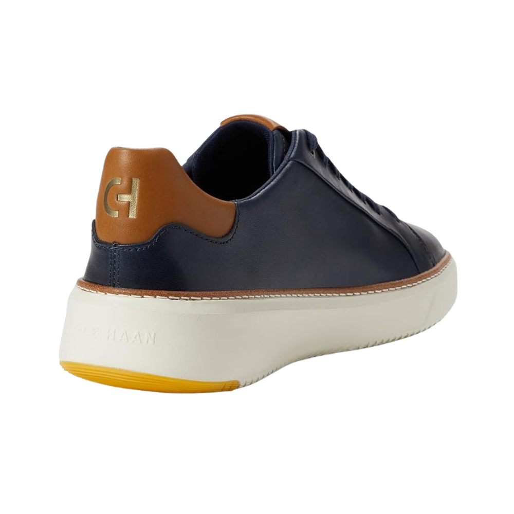 Cole Haan Men's Grandpro TopSpin Leather Sneaker Navy Blazer Wide