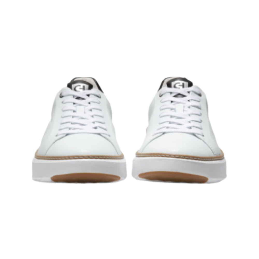 Cole Haan Men’s GrandPrø Topspin Leather Sneakers – Optic White, Med