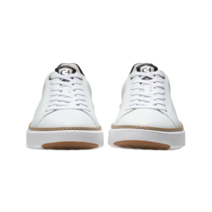 Cole Haan Men’s GrandPrø Topspin Leather Sneakers – Optic White, Med