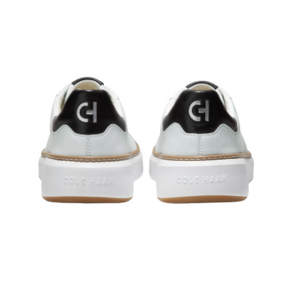Cole Haan Men’s GrandPrø Topspin Leather Sneakers – Optic White, Wide