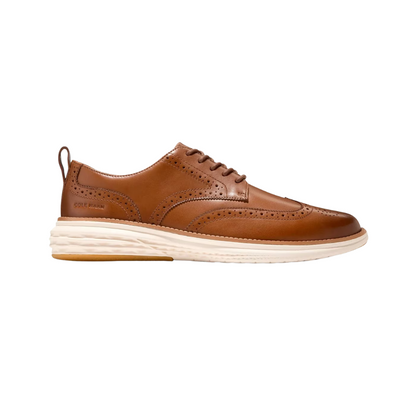 Cole Haan Men's Grand Hurrion Wingtip Oxford Brtitish Tan/Ivory Medium