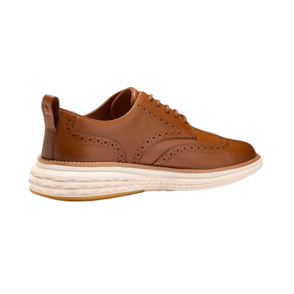 Cole Haan Men's Grand Hurrion Wingtip Oxford Brtitish Tan/Ivory Medium