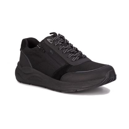 Drew Men’s Miller Orthotic Comfort Sneaker Black Suede Combo 40115
