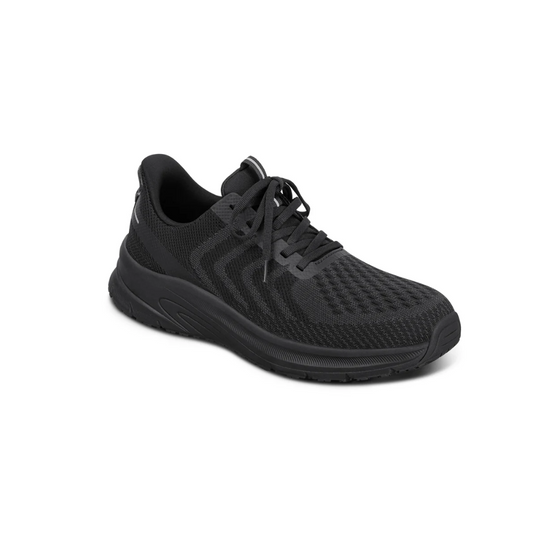 Orthofeet Men’s Tilos Hands‑Free Athletic Sneaker – Black 20018M