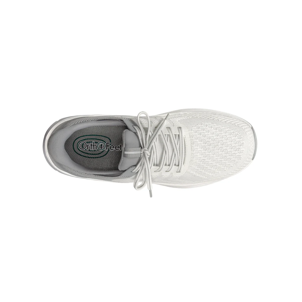 Orthofeet Men’s Tilos Hands‑Free Athletic Sneaker – White  20023M