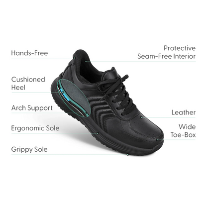 Orthofeet Roam Women Hand's Free Stability Sneaker Black - 80082