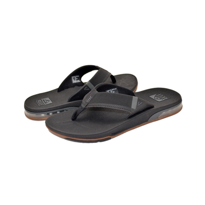 Reef Men's Fanning Bottle Opener Flip Flop Thong Sandal - Black Low