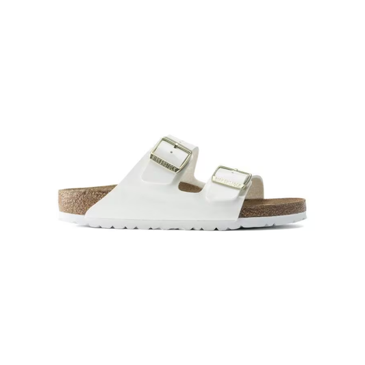 Birkenstock Unisex Arizona Birko Flor Sandals - Patent White