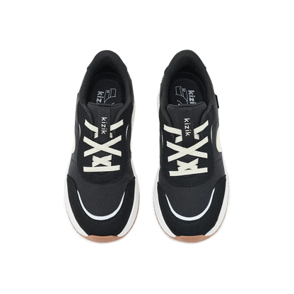 Kizik Orlando Kids Hands-Free Sneakers Easy Slip-On Black / White