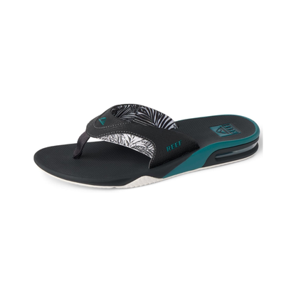 REEF Men's Fanning Bottle Opener Water-Friendly Flip-Flops - Grey/Palm/Spruce