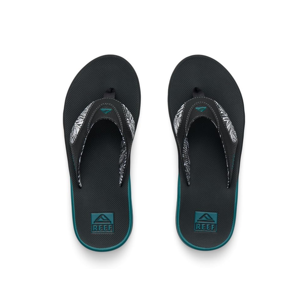 REEF Men's Fanning Bottle Opener Water-Friendly Flip-Flops - Grey/Palm/Spruce