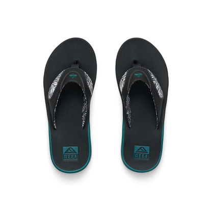 REEF Men's Fanning Bottle Opener Water-Friendly Flip-Flops - Grey/Palm/Spruce