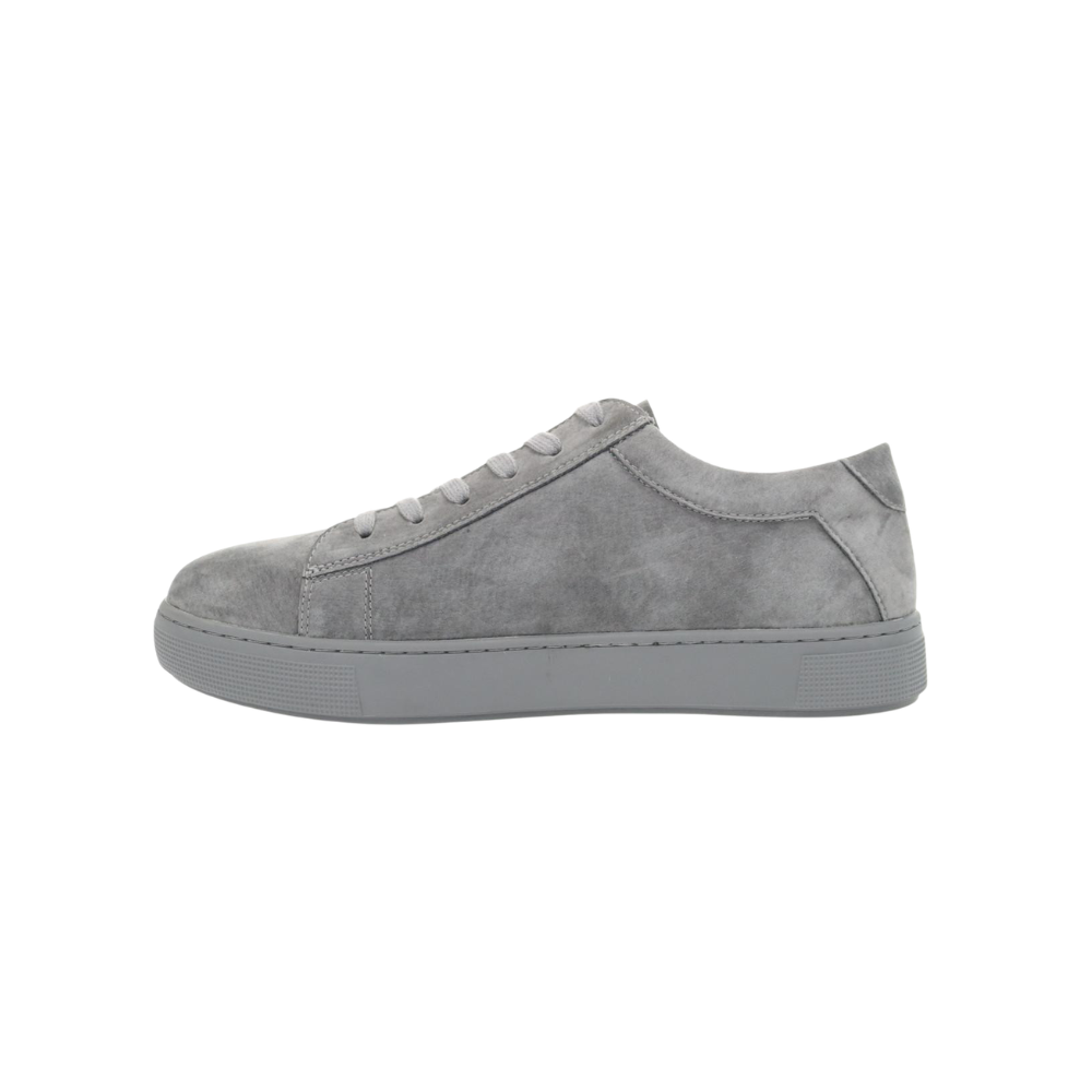 Propét Kenji Men’s Casual Suede Sneakers – Grey Med, XX Wide