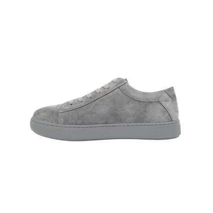 Propét Kenji Men’s Casual Suede Sneakers – Grey Med, XX Wide