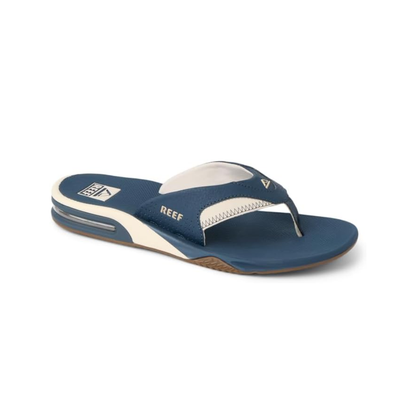 Reef Fanning Men's Sandals Bottle Opener - Navy/Oat