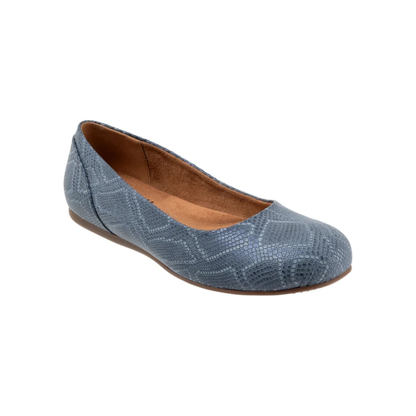 Softwalk Women's Sonoma Ballet Flat - Smoke Snake