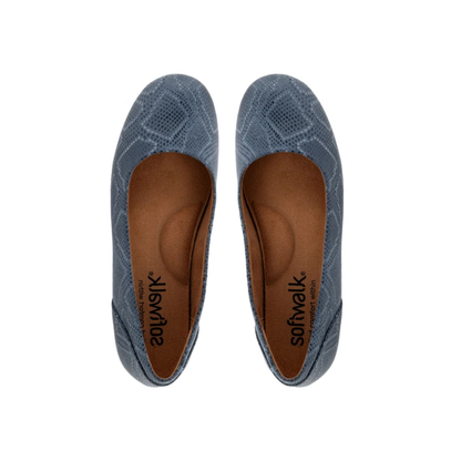 Softwalk Women's Sonoma Ballet Flat - Smoke Snake