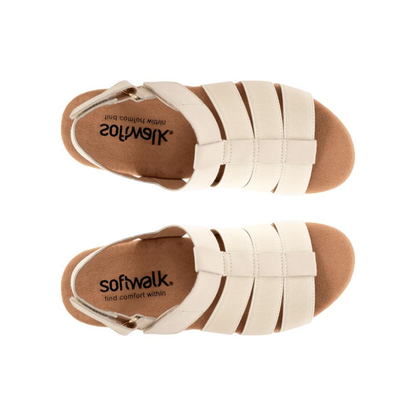 SoftWalk Burnaby Fisherman Sandal Comfortable Women's Sandals - Ivory