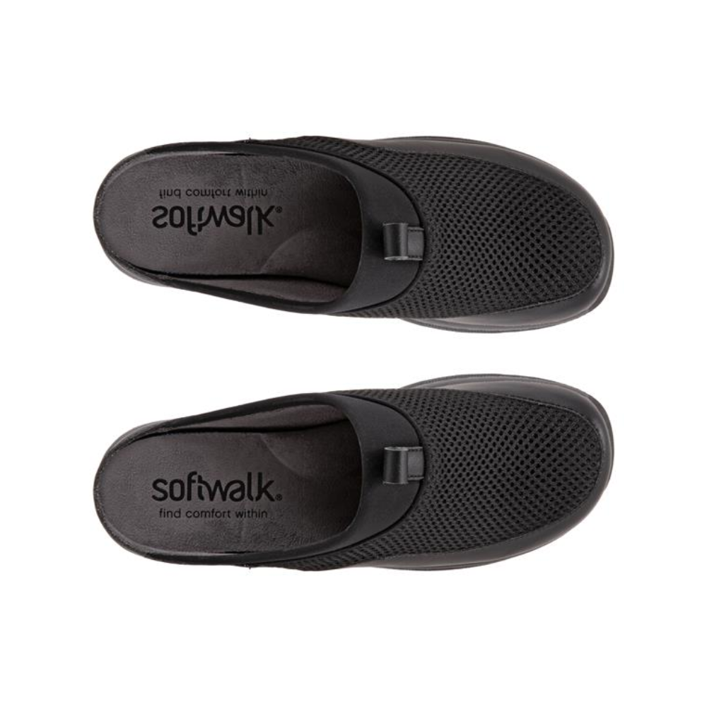 SoftWalk Aberdeen Women's Sport Slip-On Mule - Black