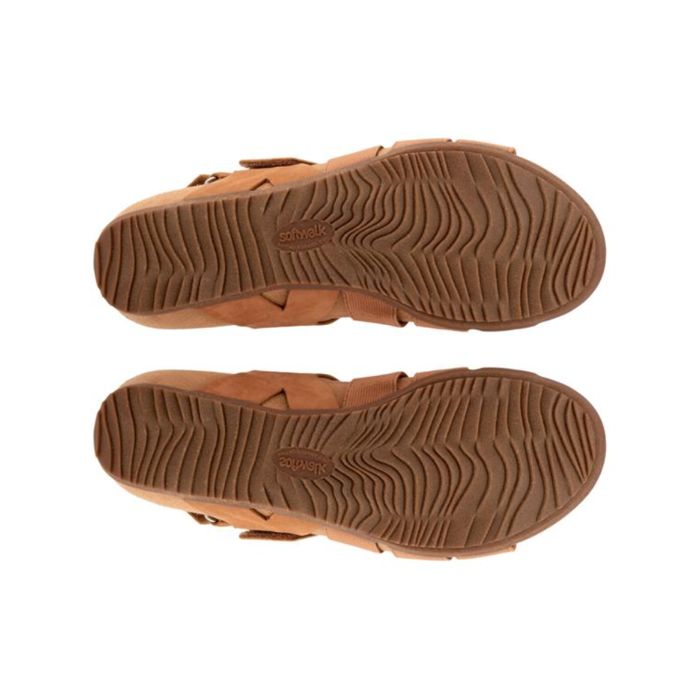 SoftWalk Burnaby Fisherman Sandal Comfortable Women's Sandals - Tan Nubuck