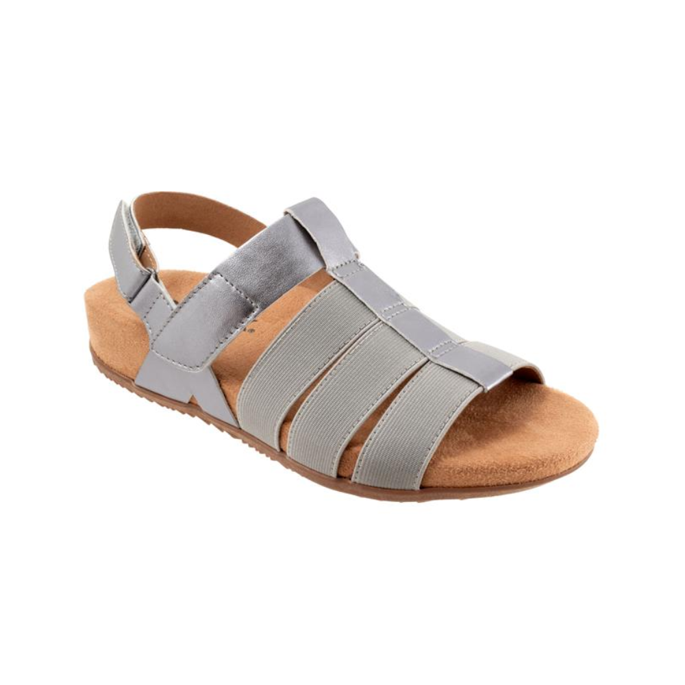 SoftWalk Burnaby Fisherman Sandal Comfortable Women's Sandals - Pewter