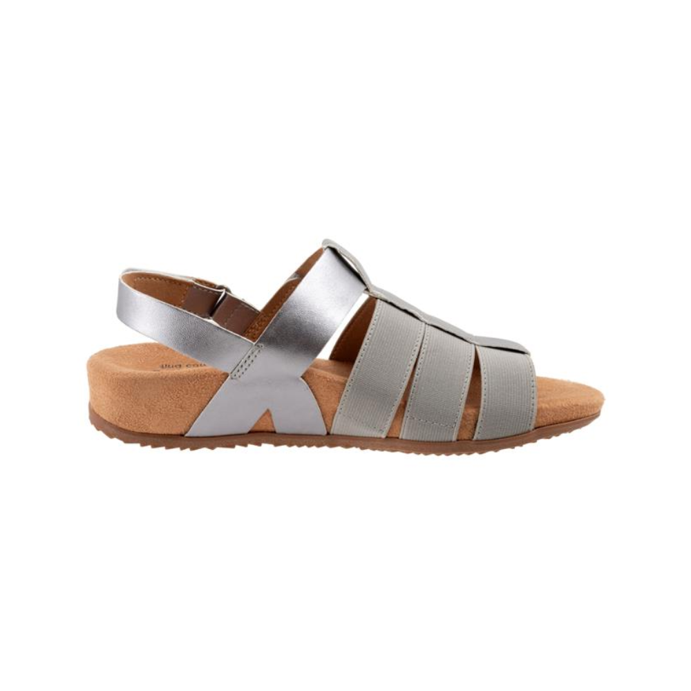 SoftWalk Burnaby Fisherman Sandal Comfortable Women's Sandals - Pewter