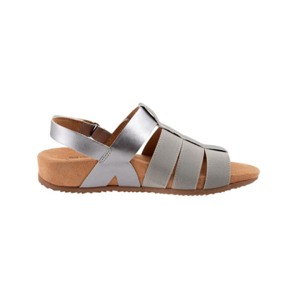 SoftWalk Burnaby Fisherman Sandal Comfortable Women's Sandals - Pewter