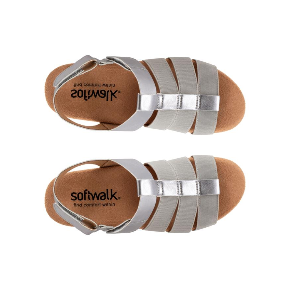 SoftWalk Burnaby Fisherman Sandal Comfortable Women's Sandals - Pewter