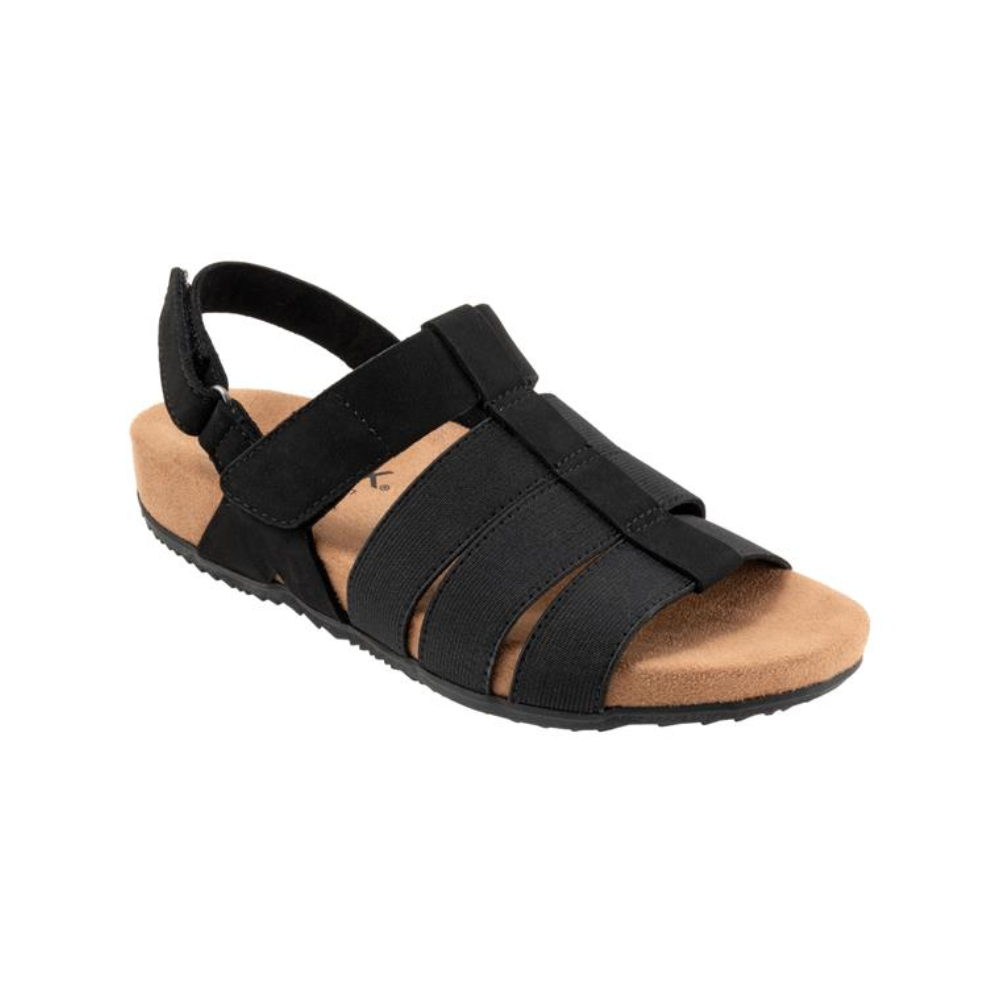 SoftWalk Burnaby Fisherman Sandal Comfortable Women's Sandals - Black