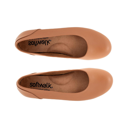 SoftWalk Women's Sonoma Leather Ballet Flat - Blush