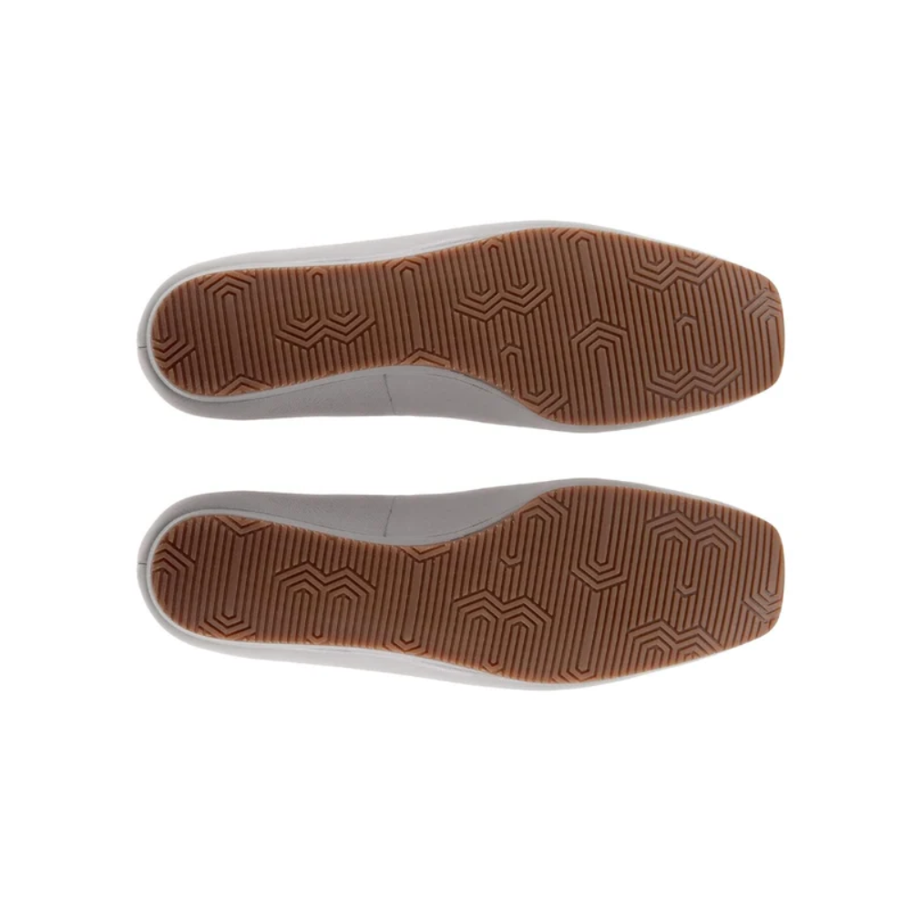 SoftWalk Women’s Viana Flat Square-Toe Leather Shoes Misty Blue