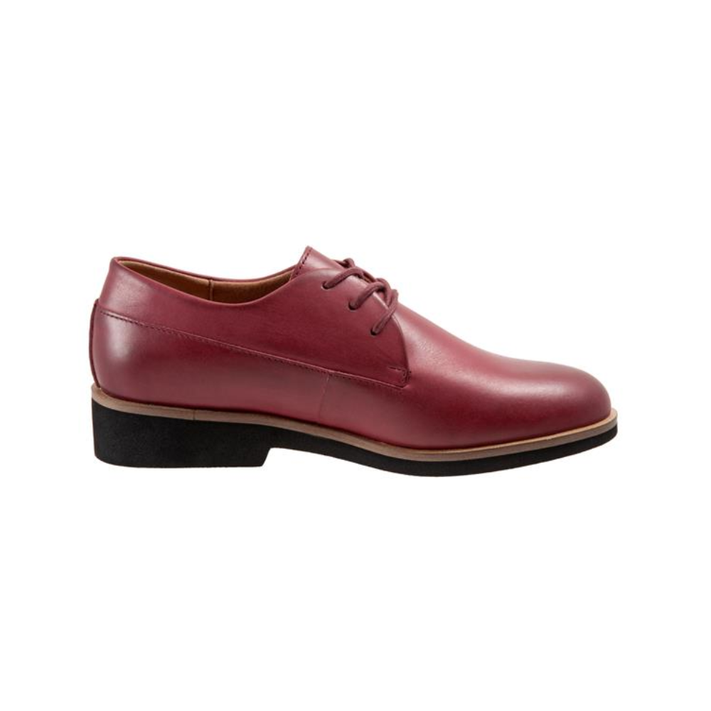 SoftWalk Whitby Women's Leather Derby Oxford - Dark Red