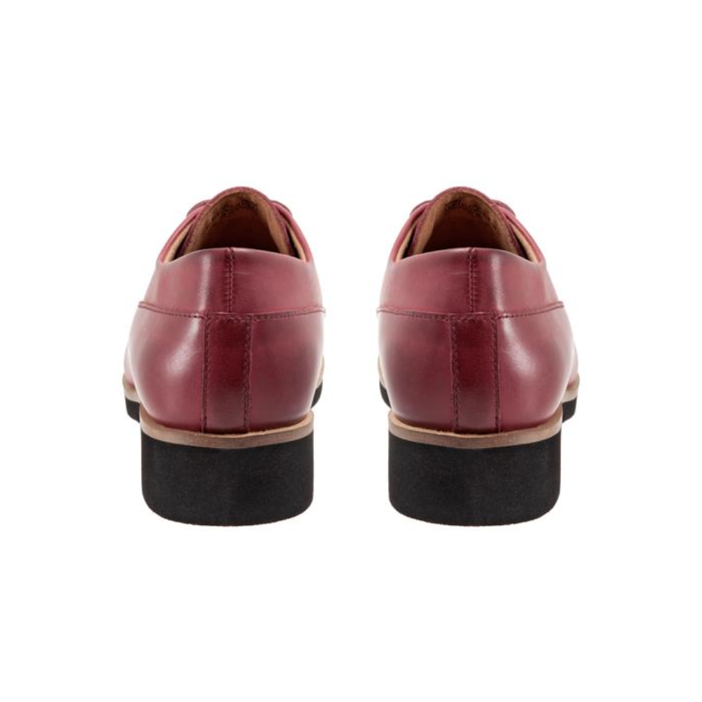 SoftWalk Whitby Women's Leather Derby Oxford - Dark Red