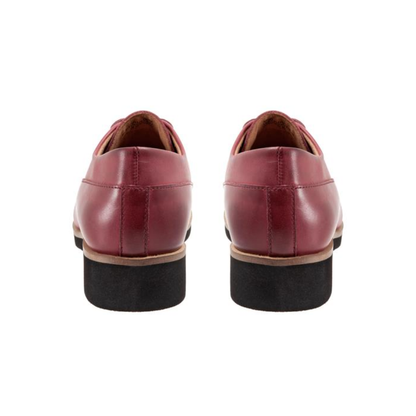 SoftWalk Whitby Women's Leather Derby Oxford - Dark Red