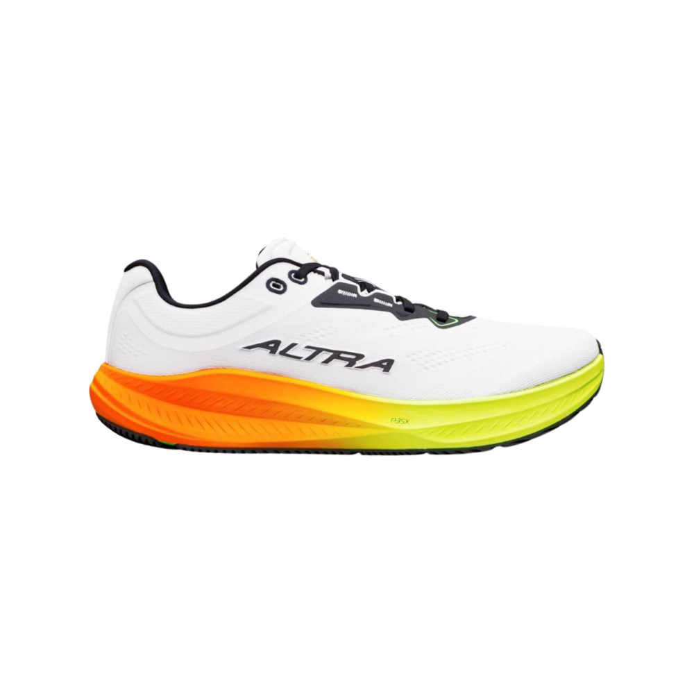 ALTRA Men's Torin 9 Road Running Shoe - White/Black/Safety Yellow