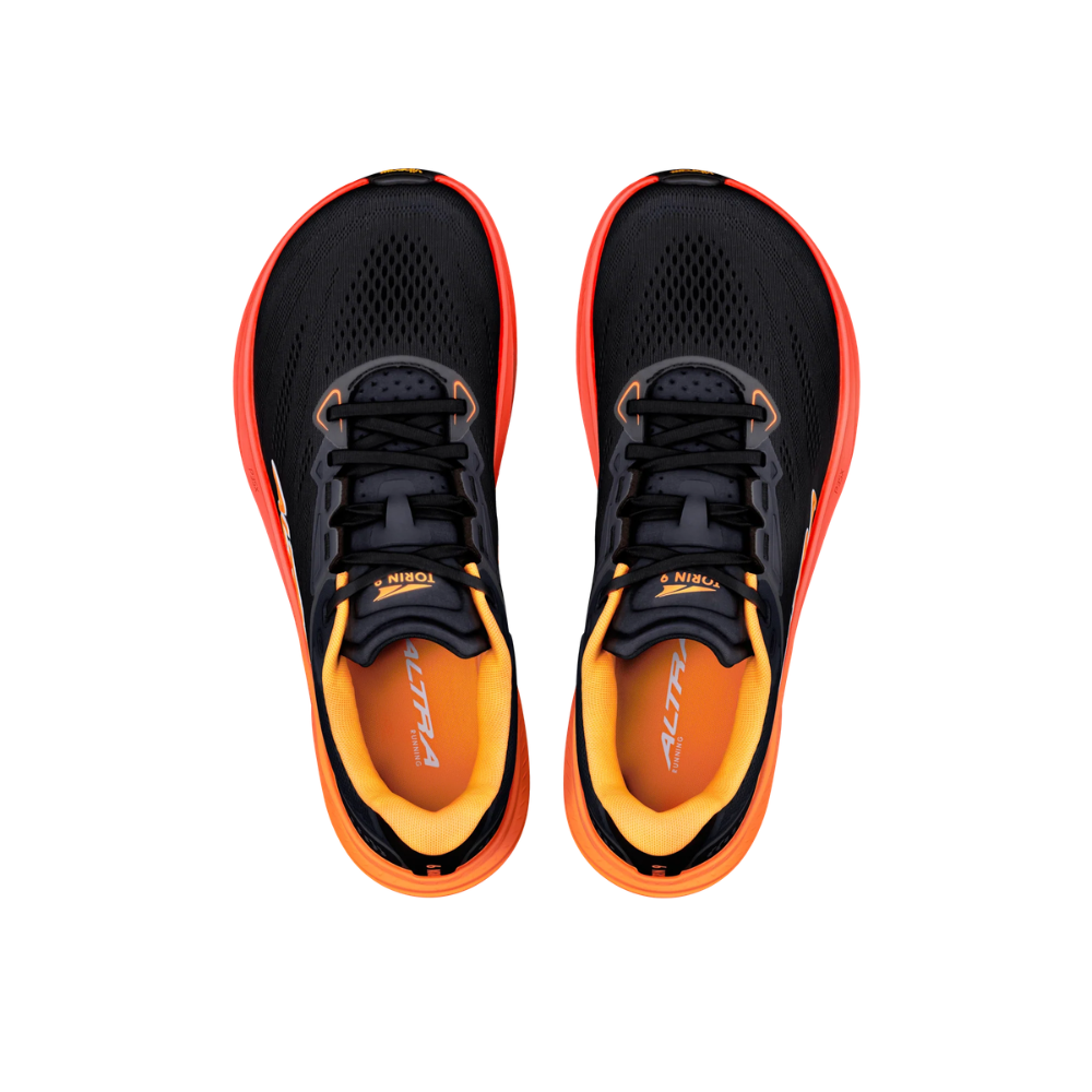 ALTRA Men's Torin 9 Road Running Shoe - Black/Orange Pop/Coral