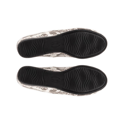 Softwalk Sandy Slingback Flat Women's Shoes - Black White Snake