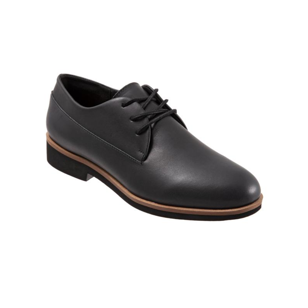 SoftWalk Whitby Women's Leather Derby Oxford - Black