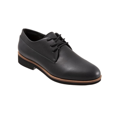 SoftWalk Whitby Women's Leather Derby Oxford - Black